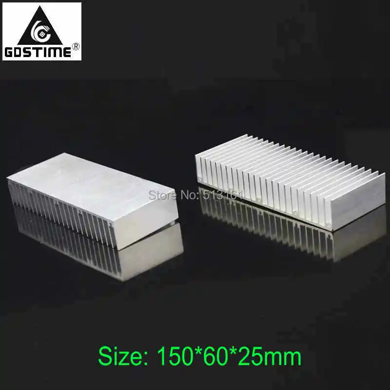 

5PCS Gdstime 150mm x 60mm x 25mm Aluminum Heatsink Cooling for LED Power 150x60x25mm