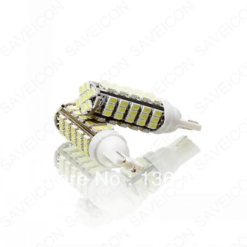 10 шт. 168 192 W5W T10 68 светодиодов 12 В постоянного тока Белый 68SMD 1206 SMD светодиодные