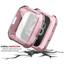 Модный мягкий защитный силиконовый чехол из ТПУ с покрытием для Fi^ tbit Ve^ rsa Носимых устройств Sma^ rtwatch, чехол для телефона