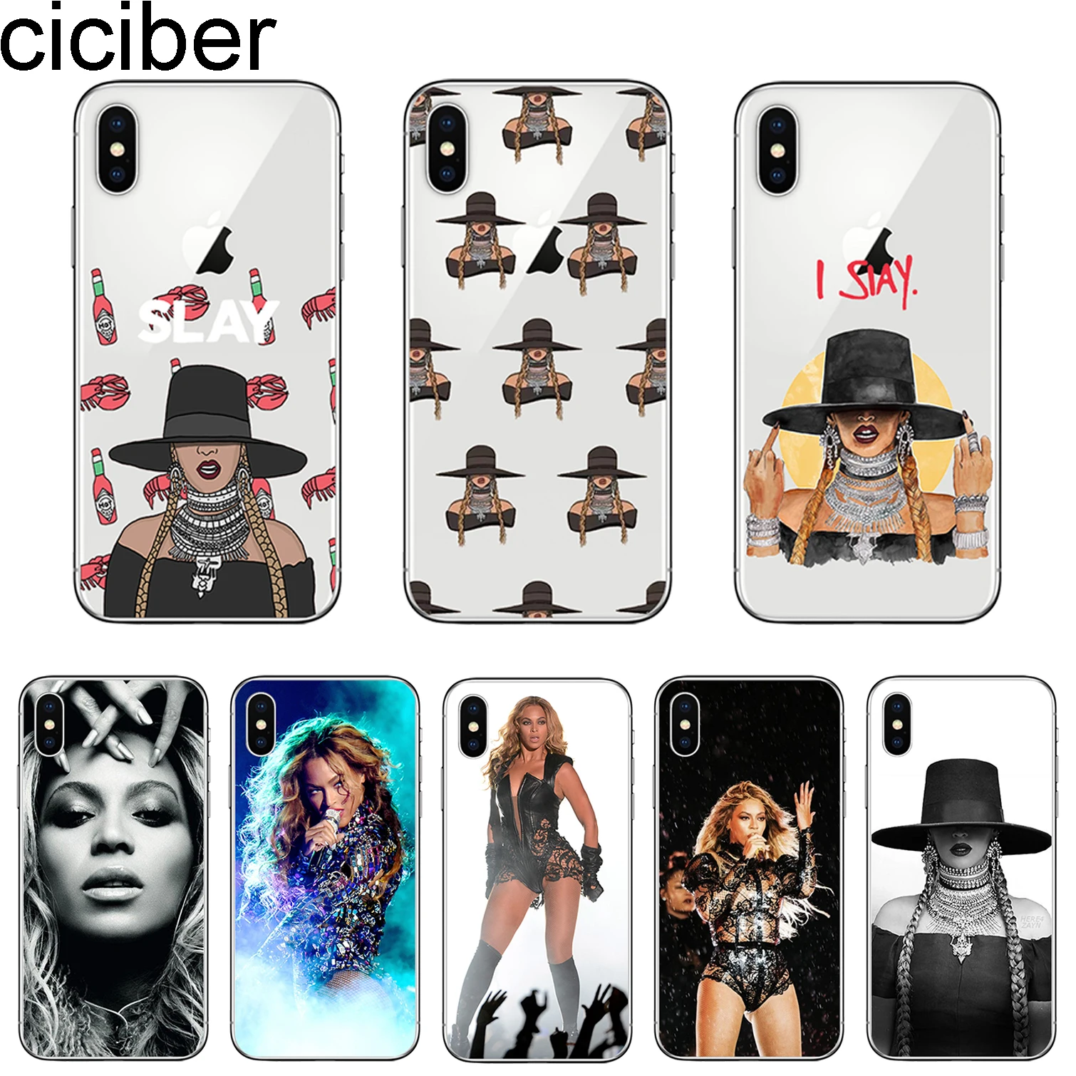 ciciber for iphone 11 Pro Max Beyonce Phone Case For Apple iPhone 7 8 6S Plus X XR XS 5 5S Soft TPU Coque Cover Fundas |