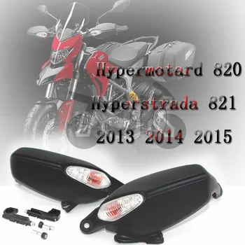 

For DUCATI Hypermotard 820 Hyperstrada 821 2013-2015 Brake Clutch Side Handlebar HandGuard Protector with Turn Signal Light Lamp