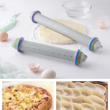 Многофункциональные рулонные булавки для помадки, пирога, печенья, толстые Регулируемые Силиконовые скалки, инструменты для выпечки LFD
