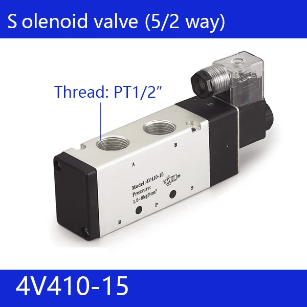 

Free shipping good qualty 5 port 2 position Solenoid Valve 4V410-15,have DC24v,DC12V,AC24V,AC36V,AC220V,AC380V
