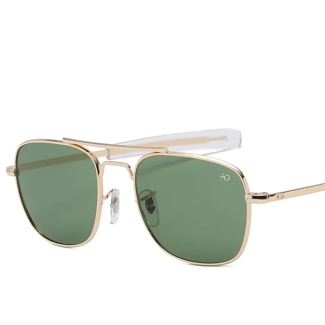 Hdtansen авиация AO солнцезащитные очки es мужские роскошные брендовые дизайнерские солнцезащитные очки es для мужчин американская армейская Военная оптическая стеклянная линза Oculos - Цвет линз: C5