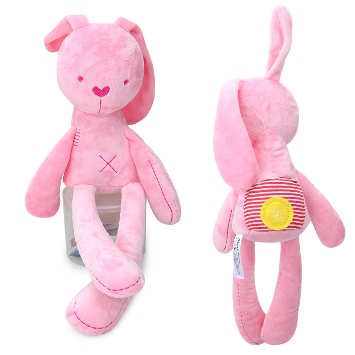 Розовый/белый детский кролик спящий Комфорт Кукла Плюшевые игрушки Гладкий послушный кролик спать спокойно кукла