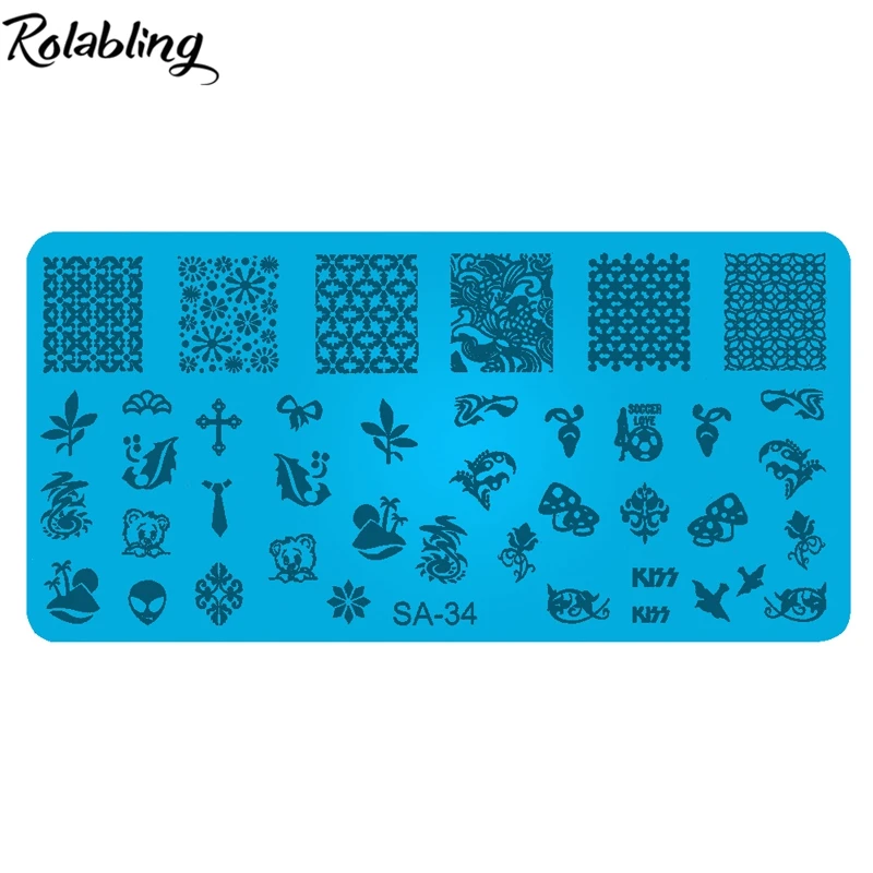 

1PC New Design 12cm*6cm SA Series Image Plate Stamping Nail Art DIY Image Plate Template for Nail Art Stamping Plates