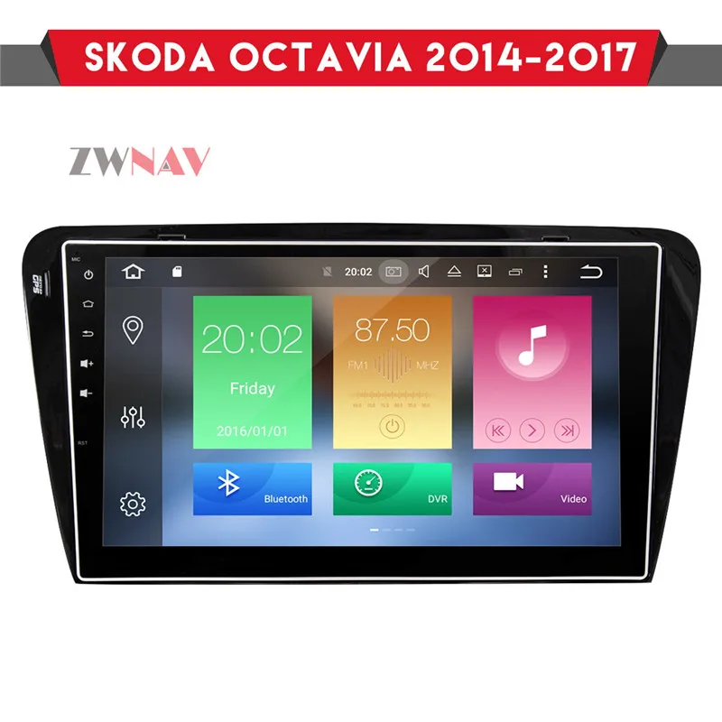 Cheap Android 8.0 8 Core Car GPS Navigation Auto Radio DVD Player Head Unit For Skoda Octavia 2014 2015 2016 2017 ISP Screen 2