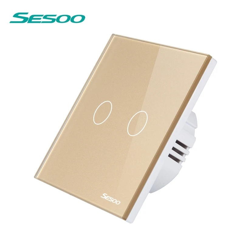 

EU Standard Waterproof Remote Switch Sensitive Touch Switch 220V 2 Gang 1 Way Light Switches Without Remote Controller SY3-02