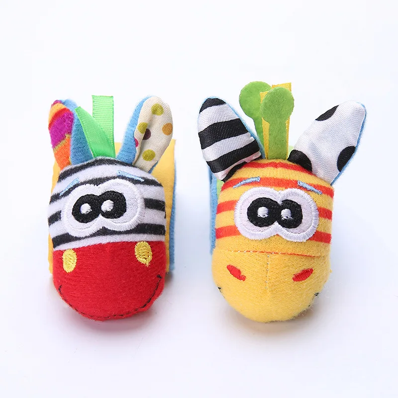 Мультяшные игрушки для детей 0-12 месяцев мягкие детские погремушки-животные детские плюшевые носки для новорожденных детские игрушки повязка на запястье детские носки