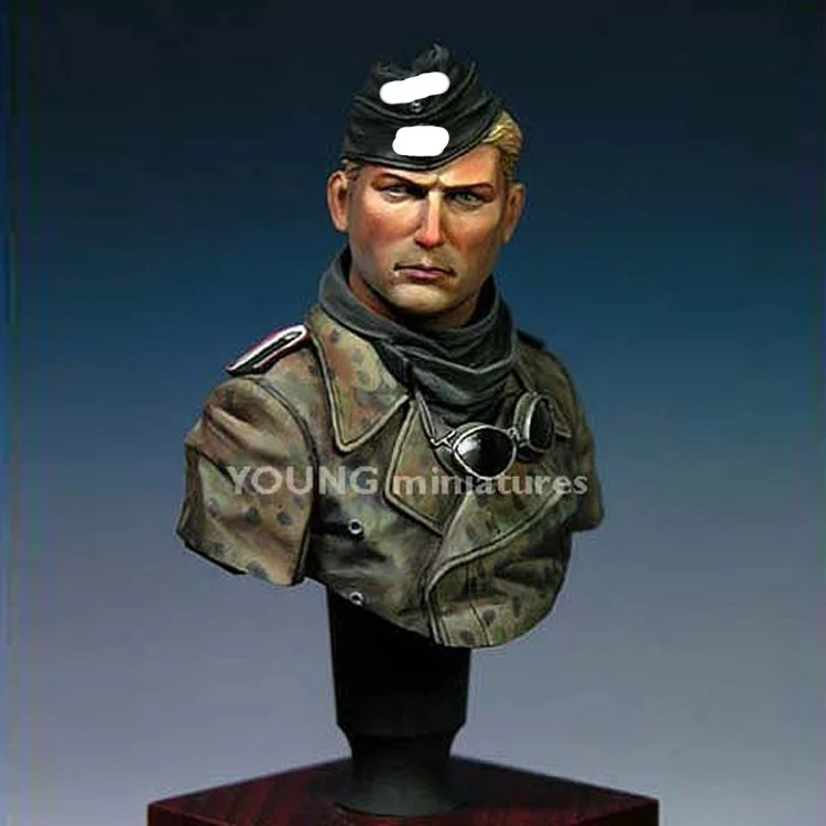 1/10 Panzer Crew Второй мировой войны солдаты военные предметы фигура из смолы грудь GK