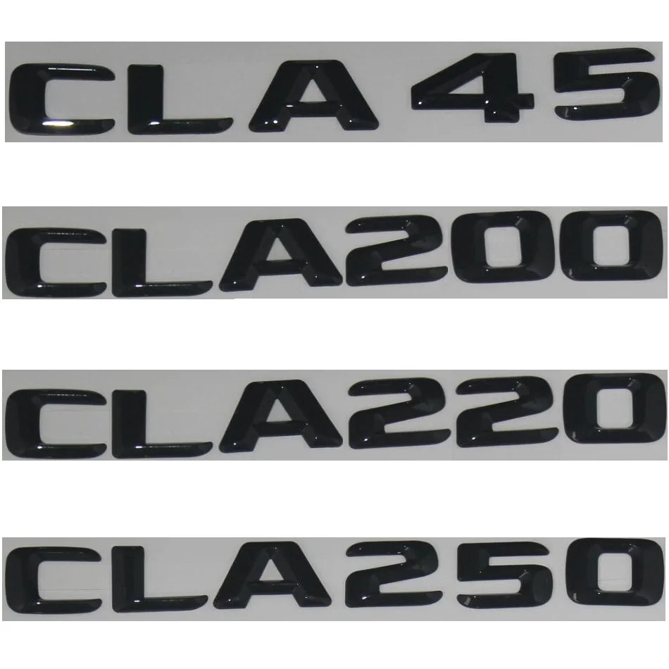 3D Глянцевая черная C117 CLA Автомобильная эмблема CLA45 CLA180 CLA200 CLA220 CLA250 стикер