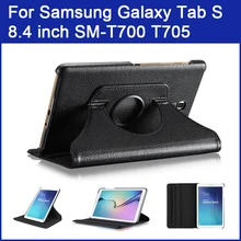 SM-T700 T705 чехол для планшета для samsung Galaxy Tab S 8,4 дюймов T700 T705 360 Вращающийся флип-чехол из искусственной кожи smart cover Funda Capa