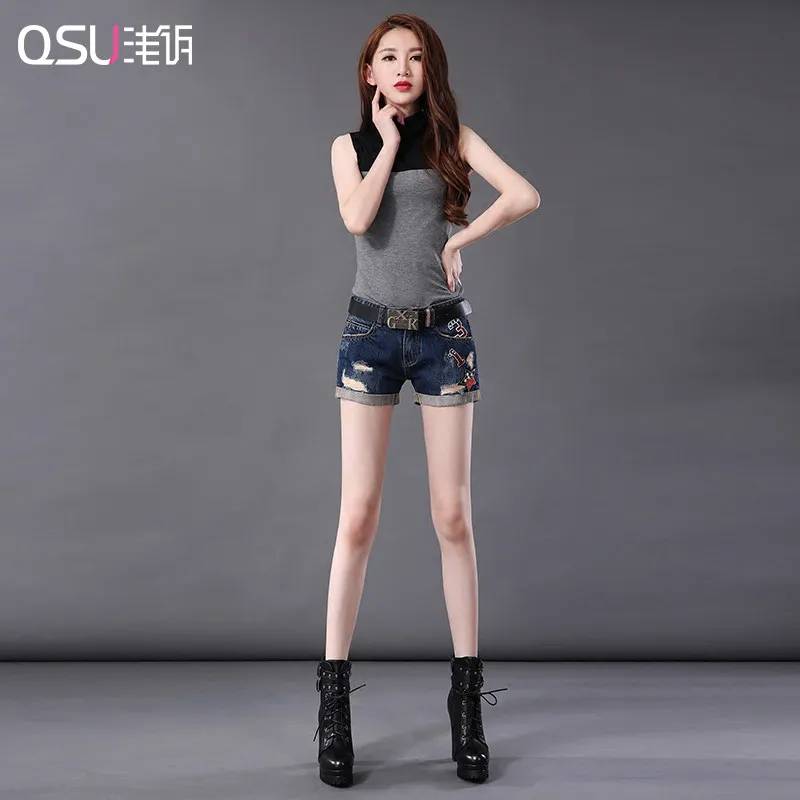  shorts woman, Chic Short pants,Casual Elastic,all-match