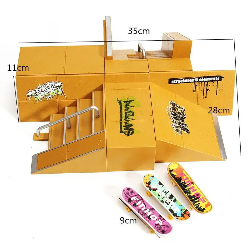 

JIMITU Mini Ramp Finger Board Skateboard Set Toys for Boys Fingerboard Skate Park for Children Game Extreme Finger Scooter Toys