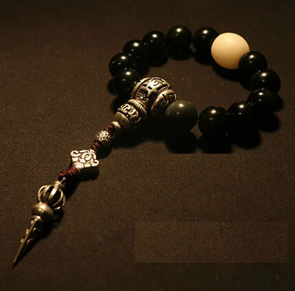 Sandalwood Wrist Mala Beads - Tibetan Buddhist Wrist Mala