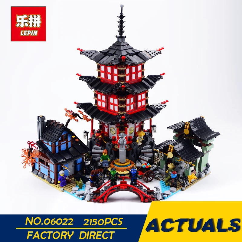 

LEPIN 06022 2150Pcs Ninja Temple of Airjitzu Jay Kai Cole Building Block Compatible 70751 Bricks Toys Gifts building 70603