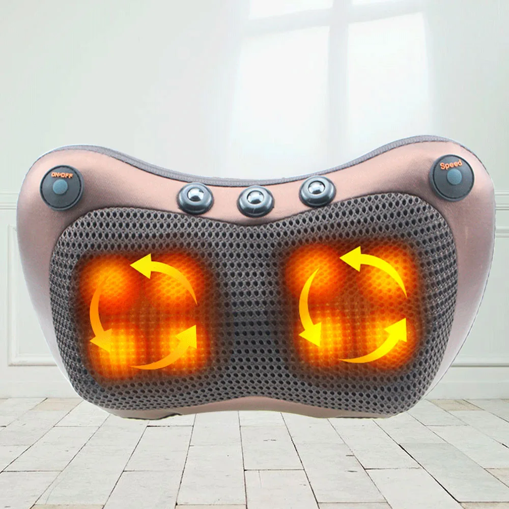 Najtaniej Elektryczny masażer szyi masaż relaksacyjny poduszka wielofunkcyjny Shiatsu ramię ogrzewanie na podczerwień ulga ból poduszka do masażu