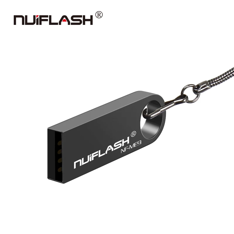 High Speed Real Capacity Pendrive Metal Key Chain USB Flash Drive 64GB 32GB 16GB 8GB USB Stick USB Flash Free gift