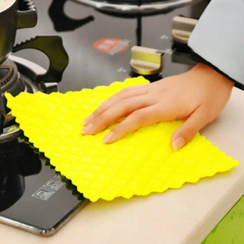 1pc High Efficient ANTI GREASY color dish cloth,colorful Washing Dish