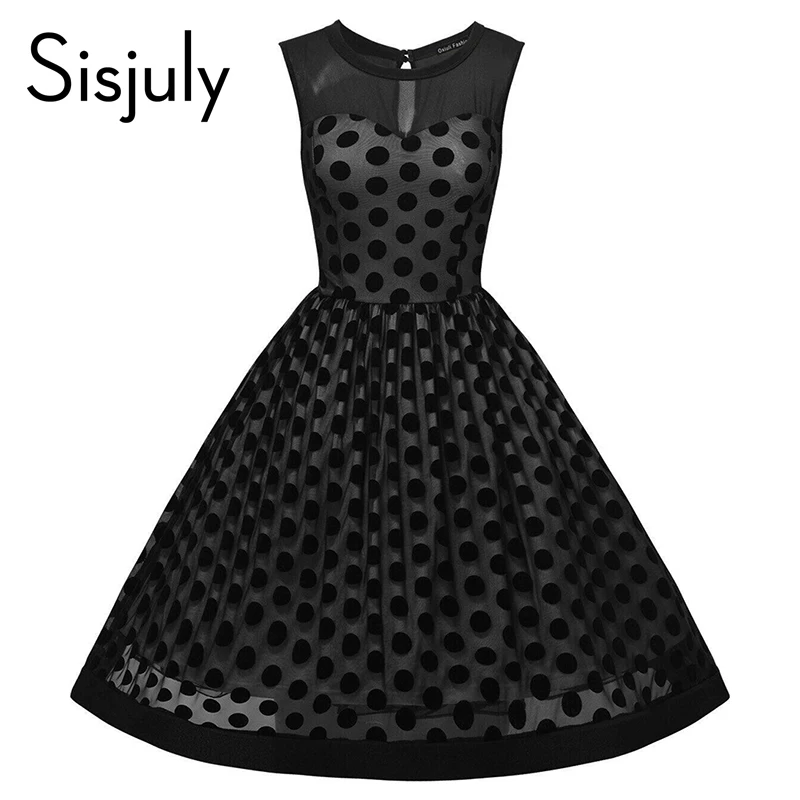 Buy Sisjuly vintage dresses dot summer elegant
