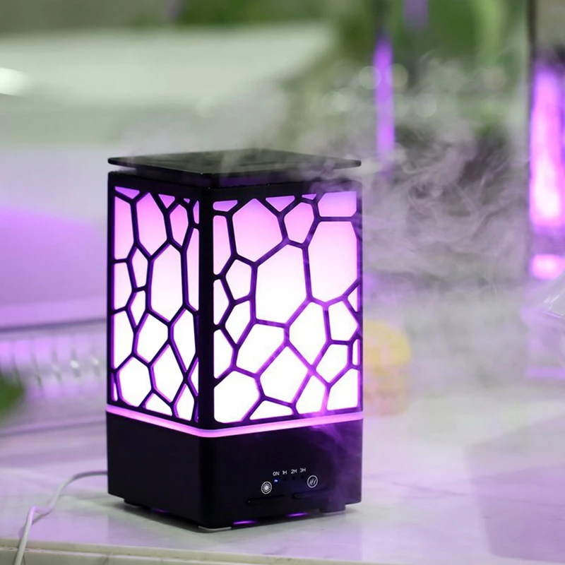 

Ultrasonic Humidifier Aromatherapy Oil Diffuser Cool Mist With Color LED Lights essential oil diffuser Waterless Auto Shut-off