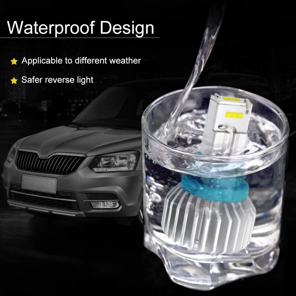 Safego T15 T16 T20 90W Фары заднего хода со светодиодными кристаллами для 9 SMD 5400LM