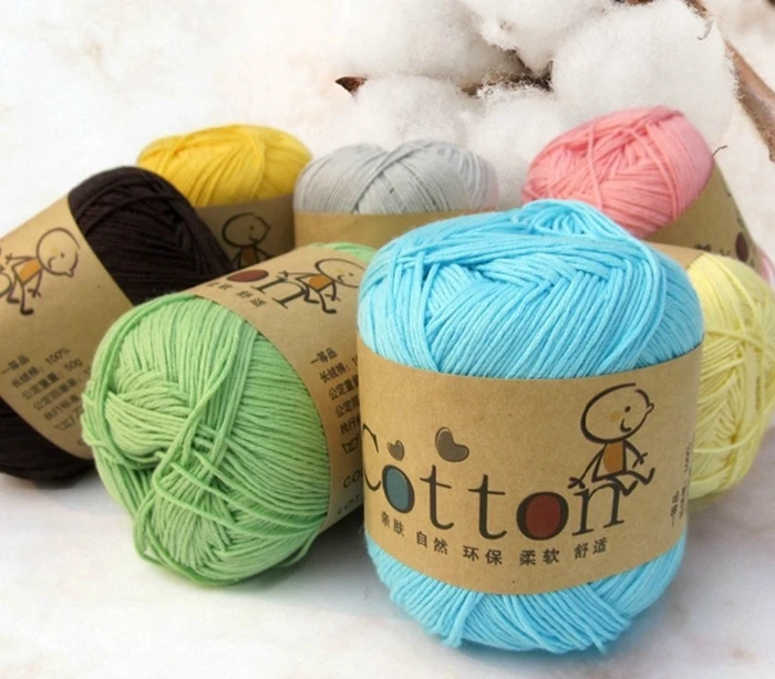 

100% Cotton baby yarn for knitting baby sweaters shoes hats yarn High Quality 10 pcs/lot, 500g, 2.25mm needle, Free Shipping