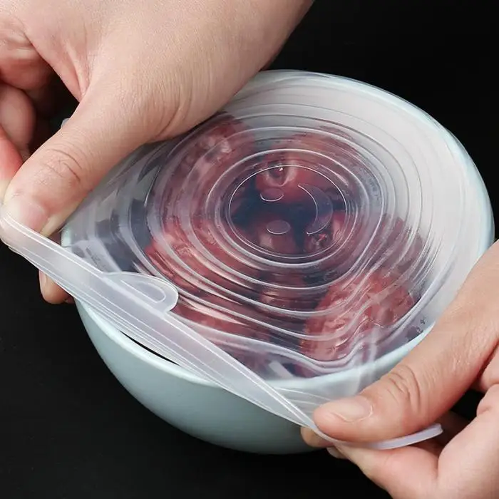 Многоразовая силиконовая эластичная крышка многоразовая герметичная пищевая посылка, крышки, сохраняющие свежесть, запечатанные чаши, эластичная оберточная крышка, кухонная посуда MU