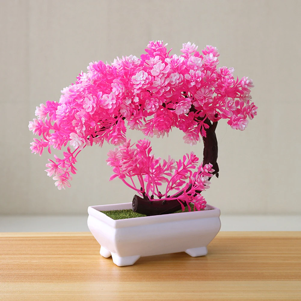 

Tree Pot Fake Small Plant Bonsai Ornaments Garden Hotel Table Flowers Artificial Plastic Home Decor Simulation Potted