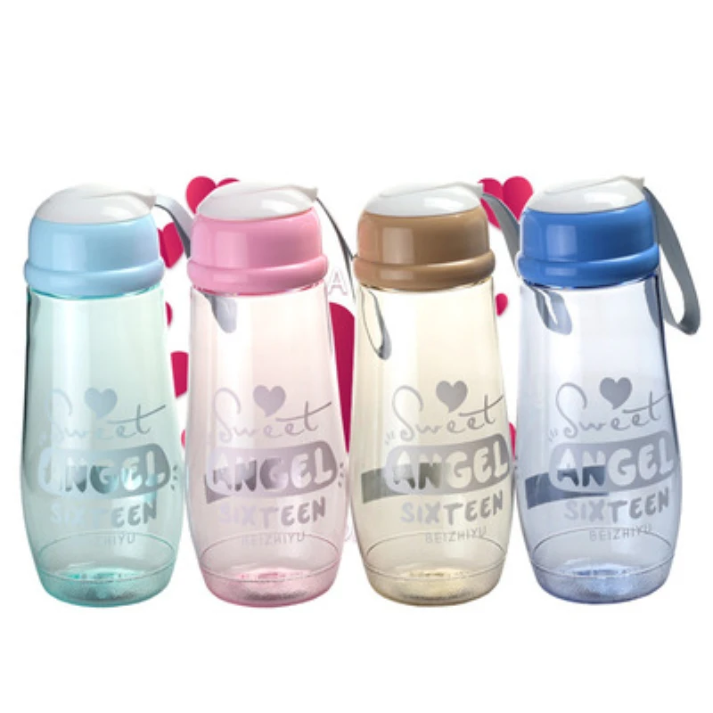 

Creative Brief Sport Water Bottle With Rope Leak Proof High Quality Hiking Outdoor Portable BPA Free Water Bottle 500ml/600ml