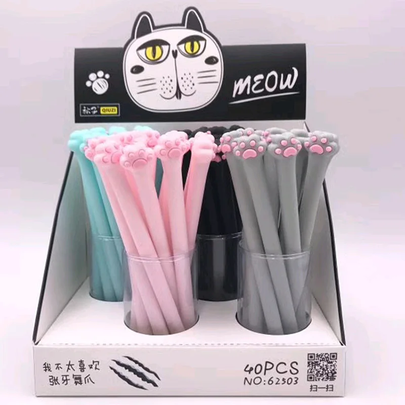1 шт. милые кошачьи когти ручки Kawaii нейтральные ручки 0,5 мм креативные гелевые ручки для детей Подарки для девочек школьные офисные принадлежности корейские канцелярские принадлежности