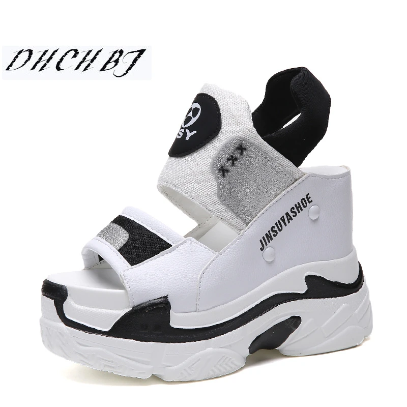 comfortable white wedges