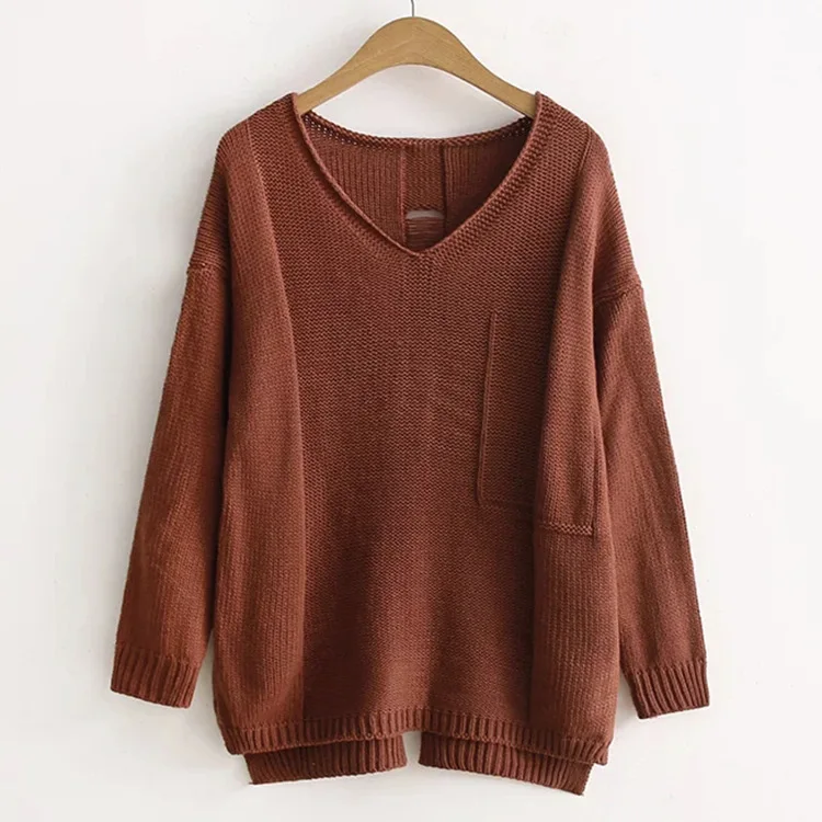 

Sweaters Fashion 2018 Women Autumn Sweaters Knitted Long Sleeves Loose Casual Thick Coverup Tops Pullover Korean