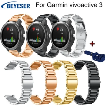 

Milanese Loop Stainless steel Wrist Strap for Garmin Vivoactive 3 band Replacement Metal bracelet Strap for Garmin Vivoactive3
