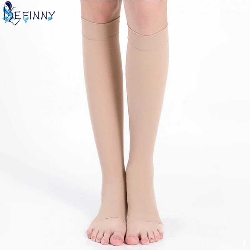 Knee high toe socks for women