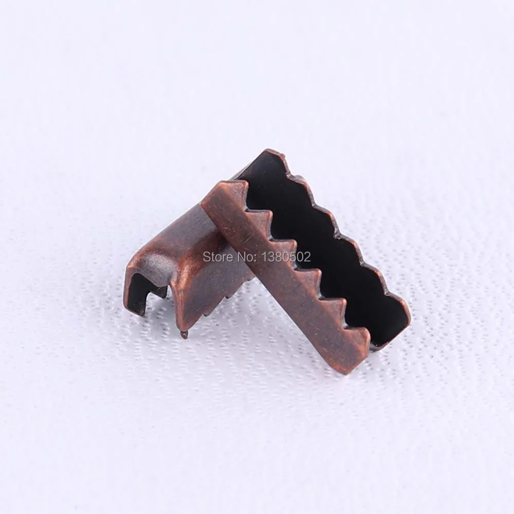 

50pcs/lot Crimp end Beads Leather rope Cord End Caps Ribbon Clip Diy Sewing Tool