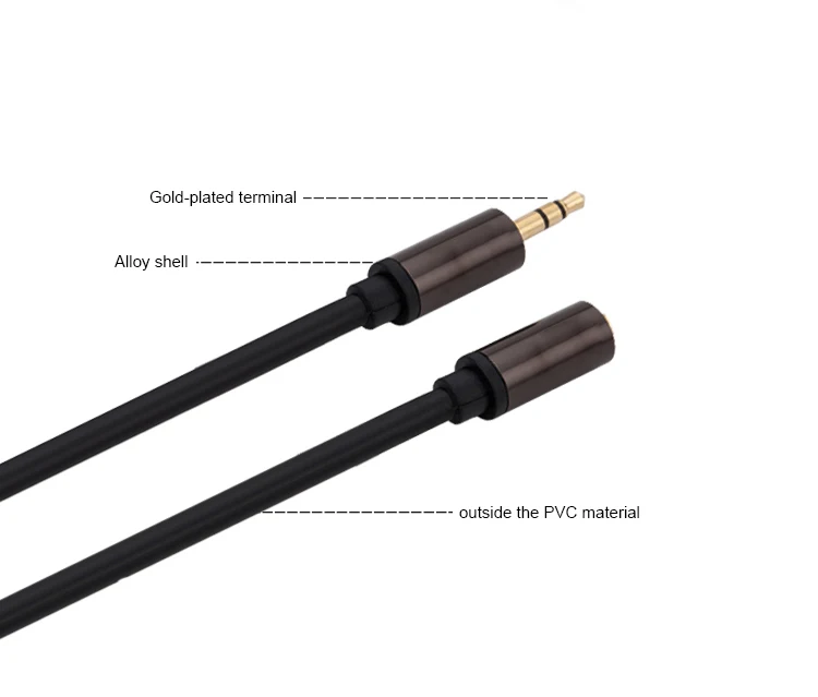 6 10M5M3M aux for iphone7 Cable Male to Female Universal Plated Lossless sound quality Auxiliary Stereo Cord Jack Device 3.5MM