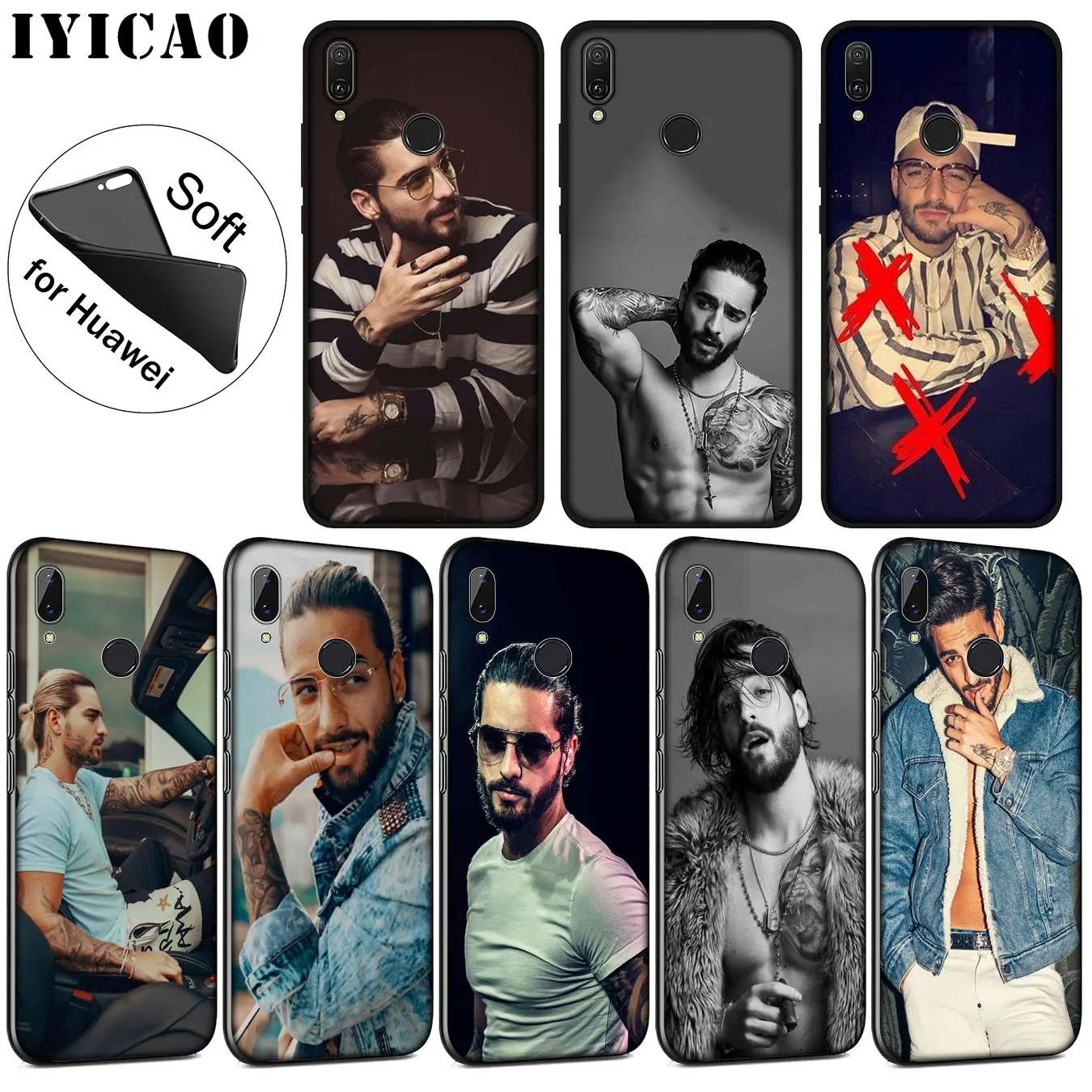 IYICAO Maluma Мягкий силиконовый чехол для телефона Huawei P30 P20 Pro P10 P9 P8 Lite Mini 2017 2016 2015 P smart Z