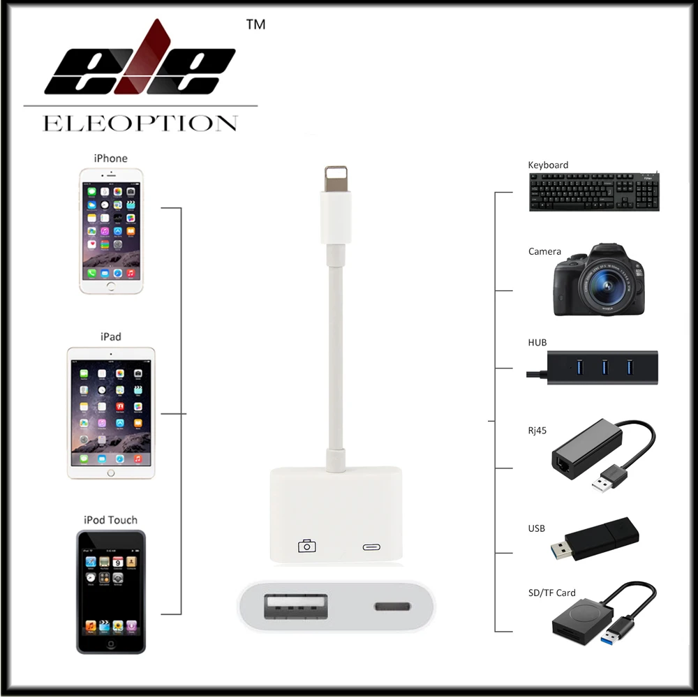 Buy For Mini Lightning to USB 3 Camera Reader Adapter for iPhone X 8 5 5s 6 6s