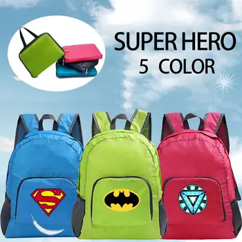 

Superman Iron Man Batman Unisex Simple Fashion Outdoor Light-weight Backpack Shoulder Bag Daypack Rucksack Organizer Foldable