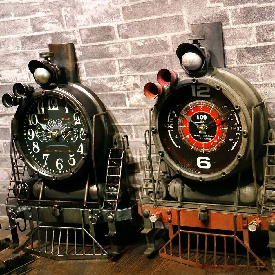 

Industrial style Metal Retro locomotive Wall Decor large statues for decoration home decoration accessories wall art
