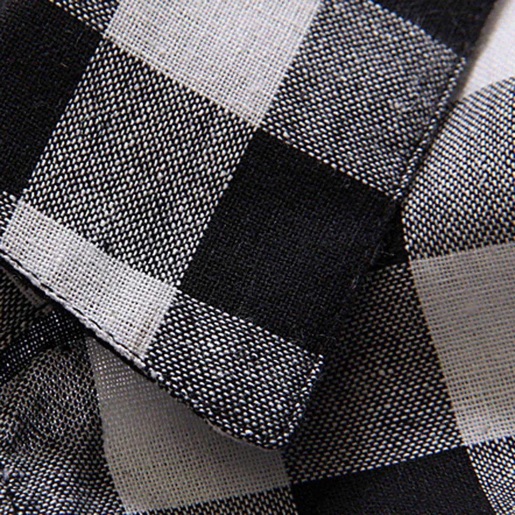 Mens Button Shirt Short Sleeve Lattice Plaid Painting Large Size Casual Top Blouse Shirts camisa manga curta 2019