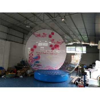 Buy 3m Diameter 0.8mm Transparent PVC Blow Up Ball Inflatable Round Balloons For Chirstmas Decoration Advertising With Air Blower