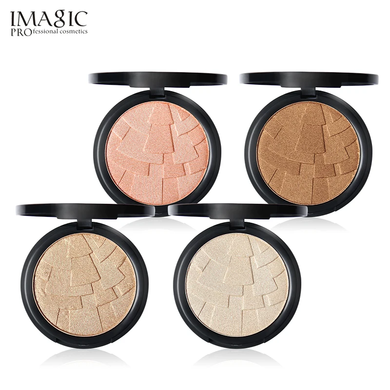 

IMAGIC Professional 4 Colors Illuminator Brightening Cosmetics Face Pressed Highlighter Powder Easy to Wear Face Shimmer