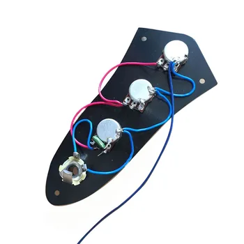 

1pc Black Plated Wired Switch Control Plate Jazz Bass Guitar Parts