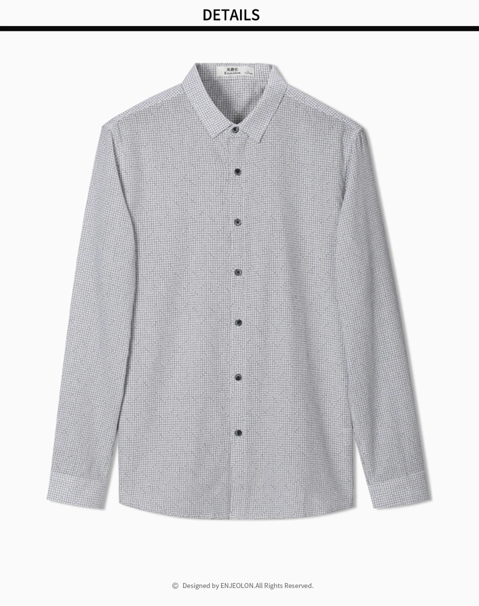 Enjeolon, брендовая Весенняя рубашка, мужские клетчатые рубашки, Мужская блузка, хлопковые рубашки с длинным рукавом, базовая Повседневная рубашка для мужчин, 3XL, одежда CX2527