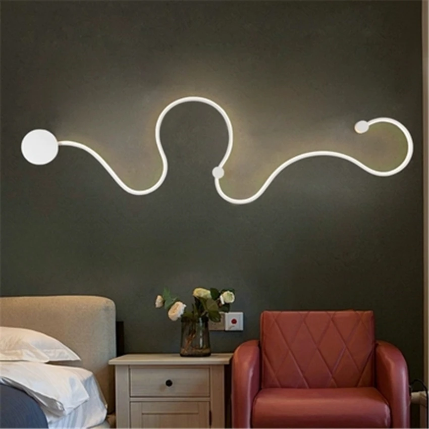 

Nordic LED Wall Lamps Bedroom Study LED Wall Lights Living Balcony Room Acrylic Home Deco Wall Light Iron Sconce Lamps Fixtures