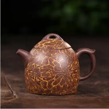 

Yixing famous brand of purple sand raw mineral Qin Quan 240cc famous tea kettle (bouns 5 cups) Free shipping