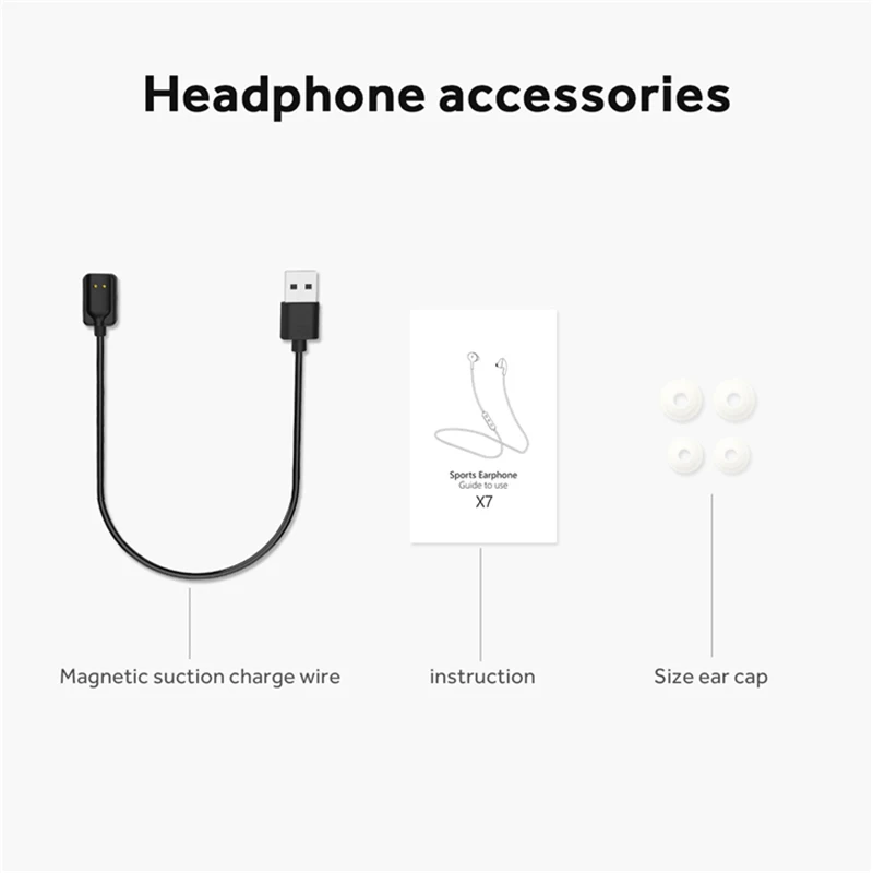 X7 Беспроводной Bluetooth гарнитура V5.0 с микрофоном, спортивные наушники вкладыши Кепки Съемная световая наушники с магнито-Всасывания зарядки
