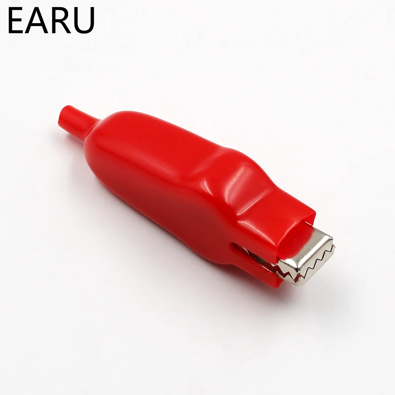 Sheathed Alligator Clips Electrical DIY Test Leads Double Ended Crocodile Clips Roach Jumper Wire Connector Plug 2PCS alligator clips test leads test clip